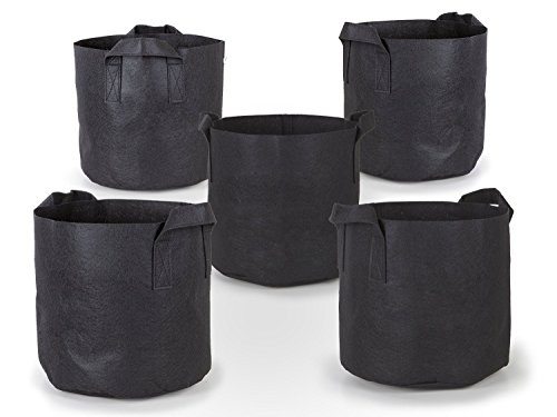 247Garden 5-Pack 3 Gallon Grow Bags